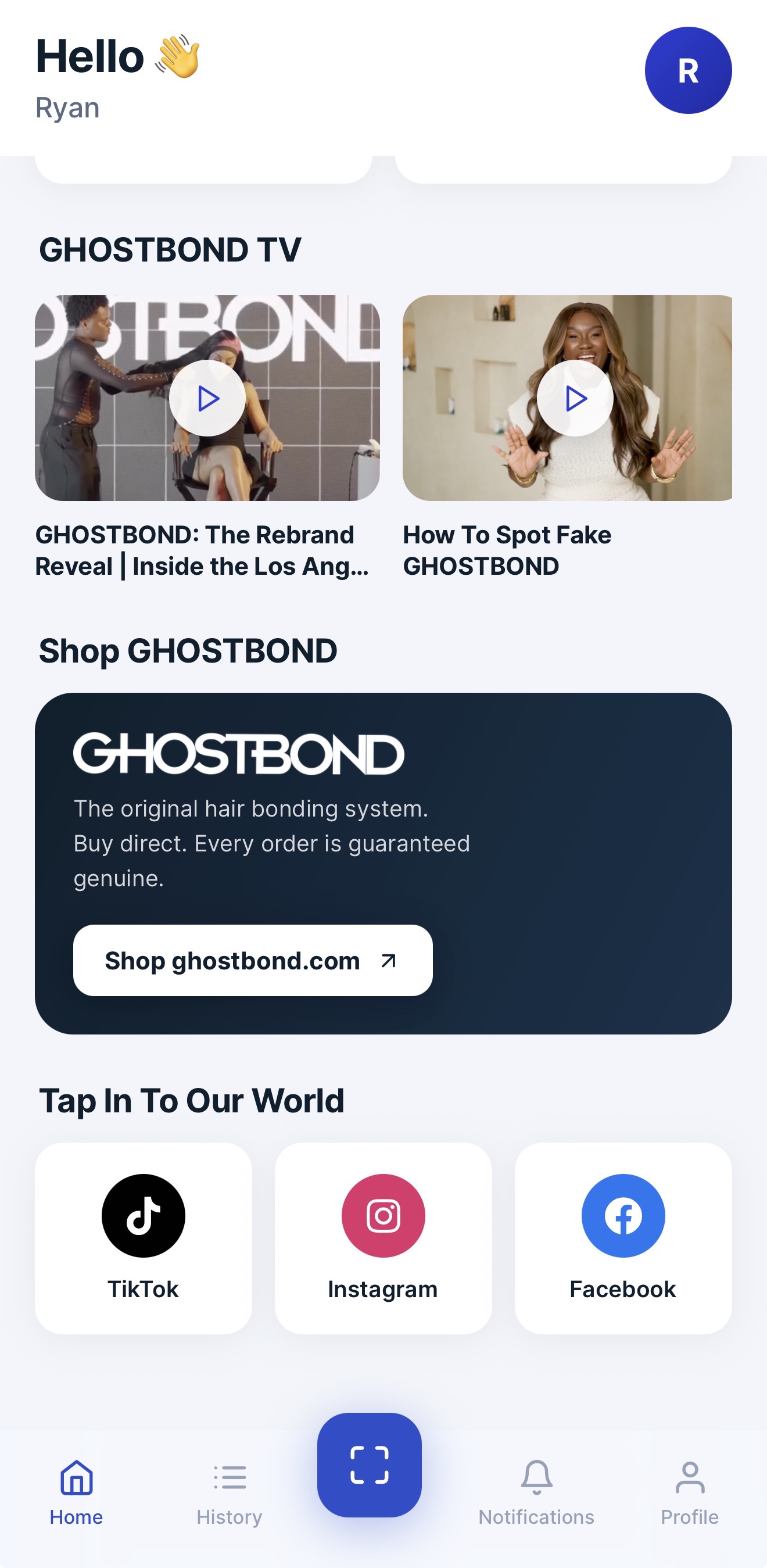 Clarity Codes app, GHOSTBOND TV and shop
